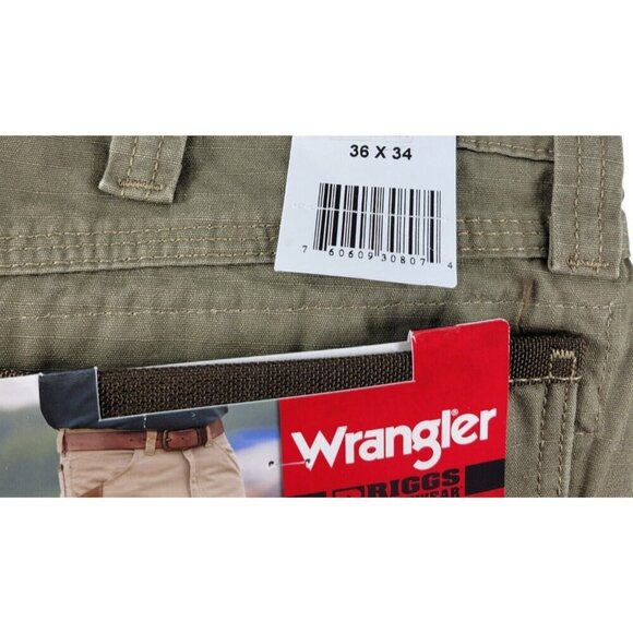NWT Wrangler Riggs Workwear Cargo Straight Leg Pants 36x34 Flannel lined ripstop - Picture 2 of 6